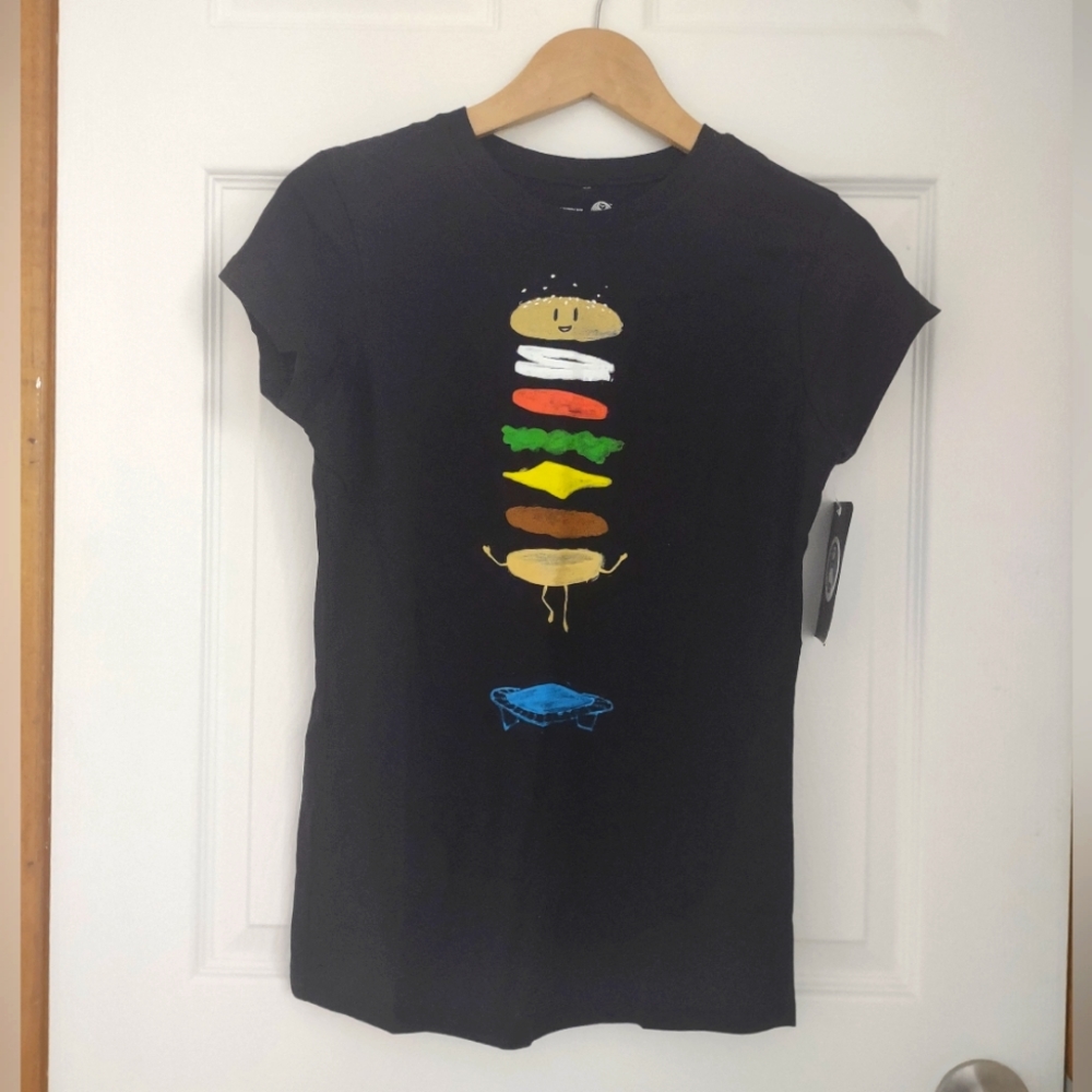 Burger on trampoline tshirt